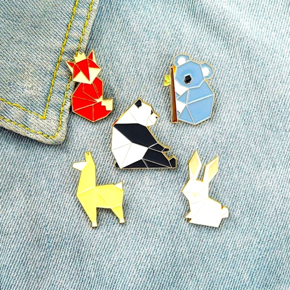 Origami Animal Enamel Pins